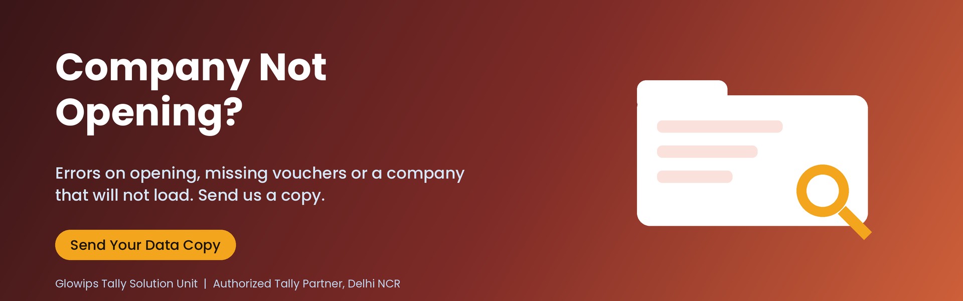 Tally company not opening – send a copy of your data