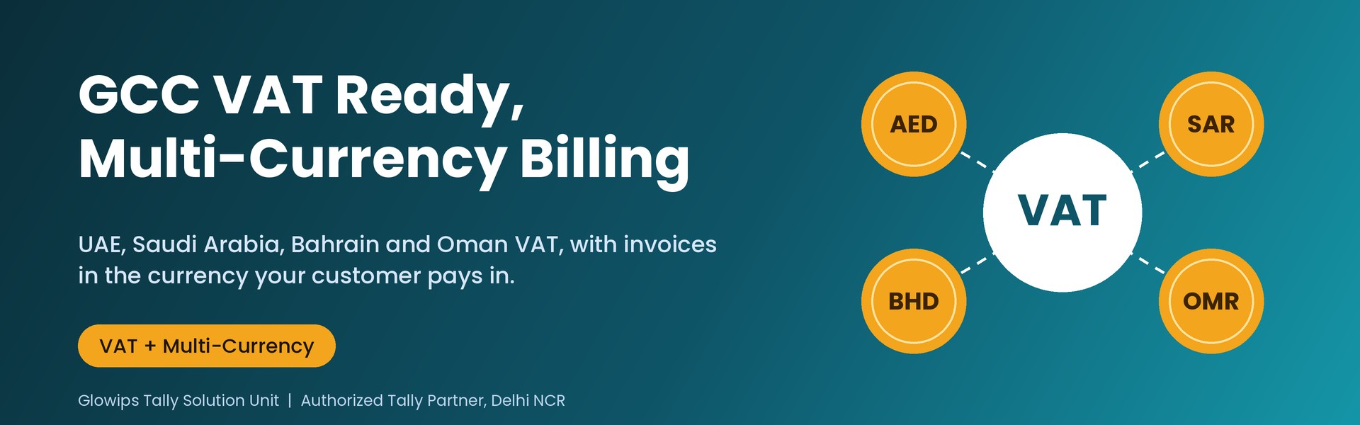 TallyPrime GCC VAT for UAE, Saudi Arabia, Bahrain and Oman with multi-currency billing