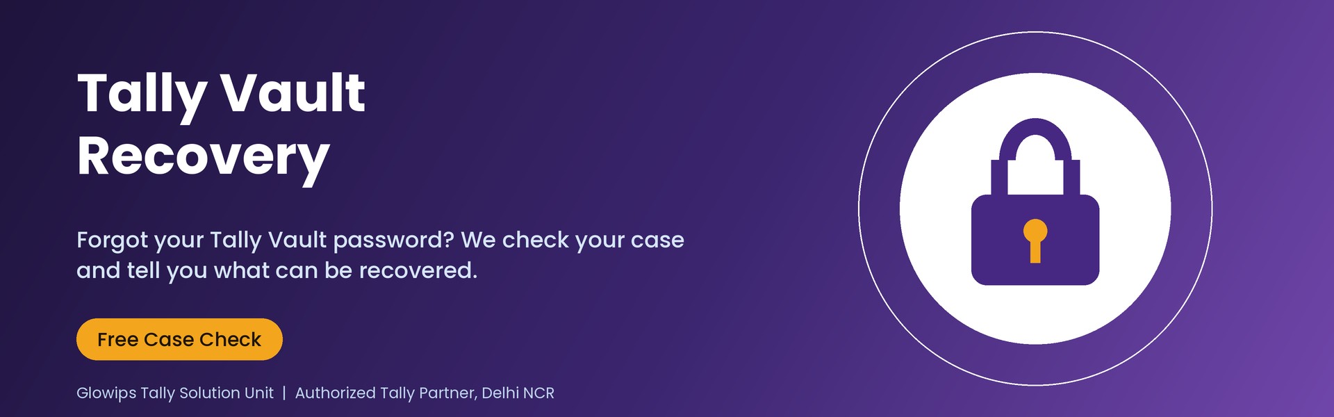 Tally Vault Recovery – locked company data, checked case by case